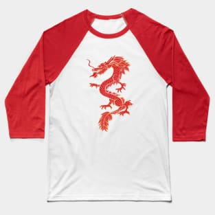 Red The Dragon Logo Baseball T-Shirt